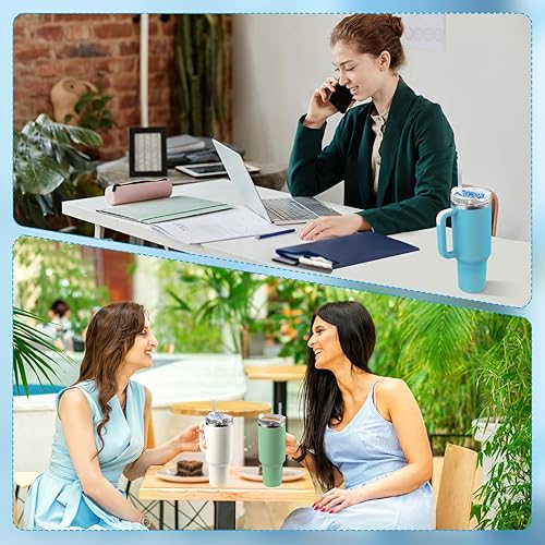 QENSPE 3pcs DIY Gobelet Décor du Couvercle pour Stanley Quencher H2.0 Tumbler 1200ML, Peinture Diamant Mug Tasse Paille Couvercle Etiquette Décor Gobelet Tasse Accessoires - Nail Gallerys