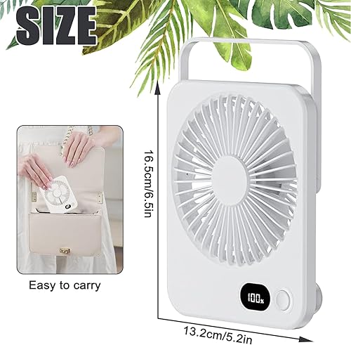 Mini Silencieux Ventilateur de Bureau, Ventilateur de Bureau USB Mini, 180° Inclinable Ventilateur de Bureau, Table Ventilateur USB Rechargeable, Slim USB Ventilateur de Bureau, pour familles (Blanc) - Nail Gallerys