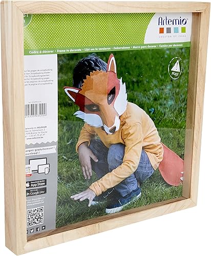 Artemio Cadre Photo Vitrine en Bois - Format Scrap, 31cm, Bois, Beige, 32 x 3 x 32 cm - Nail Gallerys