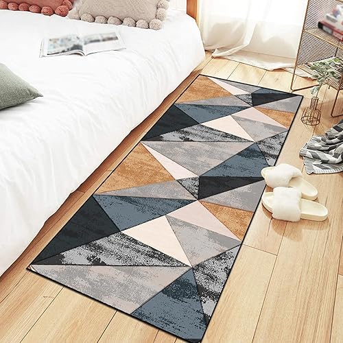 SGLGSTORE Tapis de Passage Couloir Antiderapant Géométrique Tapis Cuisine Devant evier, Lavable Moderne Tapis de Sol Salon Chambre Largeur 60/70/ 80/ 90cm (Color : A, Size : 60x100cm) - Nail Gallerys