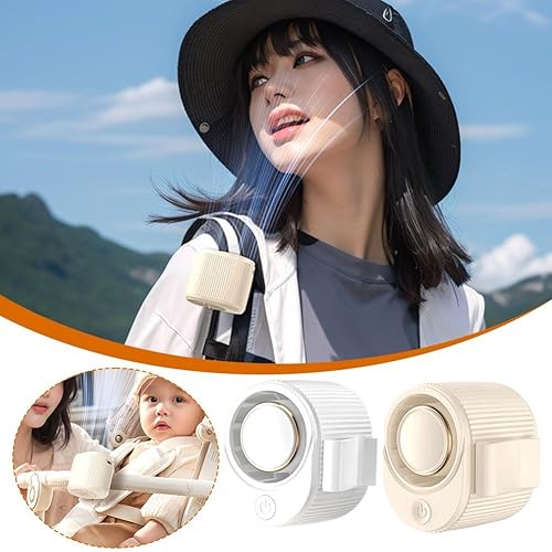Mini ventilateur portable silencieux sans pales à clipser, mini ventilateur avec clip, ventilateur de taille à clipser, ventilateur de ceinture de refroidissement personnel rechargeable, ventilateur - Nail Gallerys