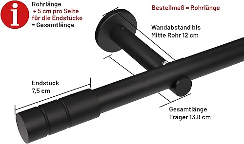 Lot de 10 anneaux de rideau, 25 mm, avec pince, noirs mats - Nail Gallerys