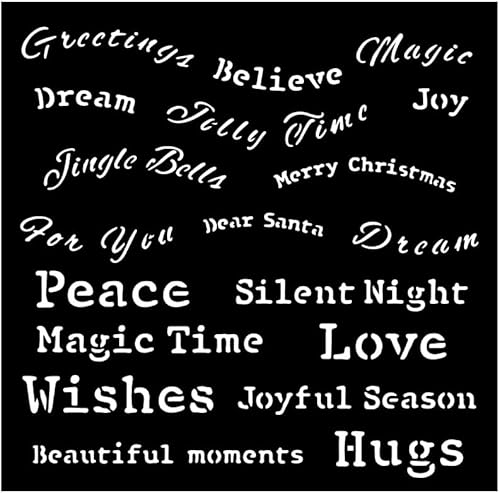 Stamperia Pochoirs épais pour scrapbooking, albums et bullet journaux, Noël classique, matériau flexible, facile à nettoyer, parfait pour l'artisanat et les cadeaux (All You Need for Christmas, - Nail Gallerys