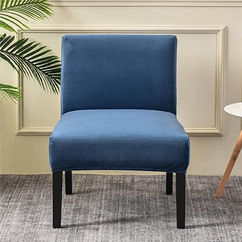 Highdi Extensible Housses de Chaise sans Accoudoirs, Couleur Unie Velours Housse de Fauteuil Accent sans Bras Elastique Protege de Meubles Amovible Lavable pour Salon Chambre Hôtel (Jaune) - Nail Gallerys