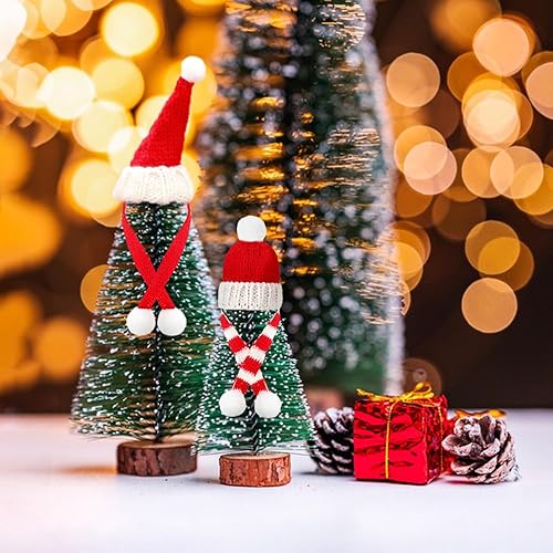YIZHIXIANGQ Mini Chapeau De Noël, Mini Bonnet De Noel En Tricot, Mini Écharpe Noël, Mini Foulard De Noël, DIY Chapeau De Noël pour Poupées Accessoires, Bouteilles de Vin, Noël - Nail Gallerys