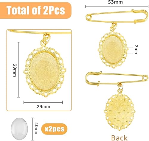 SUPERFINDINGS Kit de Fabrication de Breloques Photo pour Bouquet de Mariage 2 pièce Broches de Mariée Breloques Argentées pour Cadre Photo avec Pendentifs Féeriques,Argent Antique/Or - Nail Gallerys