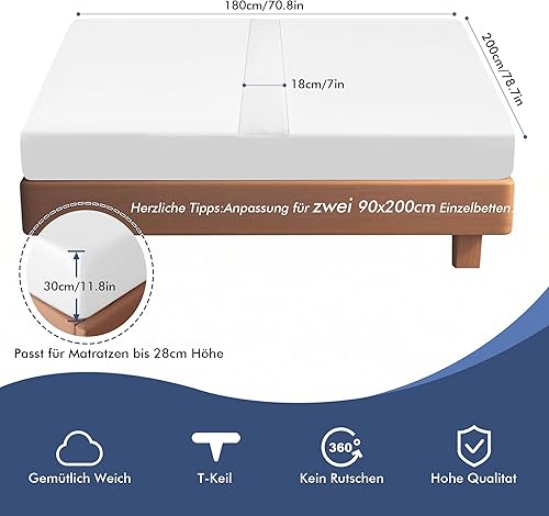 Aukimo Pont d'amour pour matelas avec drap-housse [180 x 200 cm], antidérapant, cale de matelas et remplissage d'espace pour matelas, solution pratique pour lits doubles  3 min fixé - Nail Gallerys