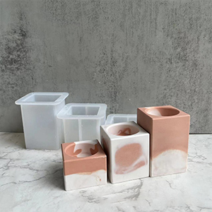 Moule Resine Epoxy Silicone pour Bougeoirs, Moule Silicone Bougeoir, pour bougeoir