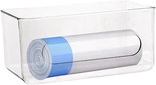 Tadoiooy Dispensateur de Sacs Poubelle, Distributeur de Porte-Sacs Poubelle en Plastique en Plastique Transparent pour Les Fournitures Salle Bain Cuisine - Nail Gallerys