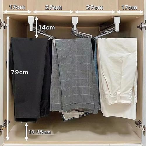 XINFAPAI 55cm, Tringle De Placard Coulissante, Porte Pantalon Coulissant Acier Porte Vêtements Extractible Garde-Robe Extractible ​Coulissant Portemanteau, Cintres Polyvalents Antidérapants - Nail Gallerys