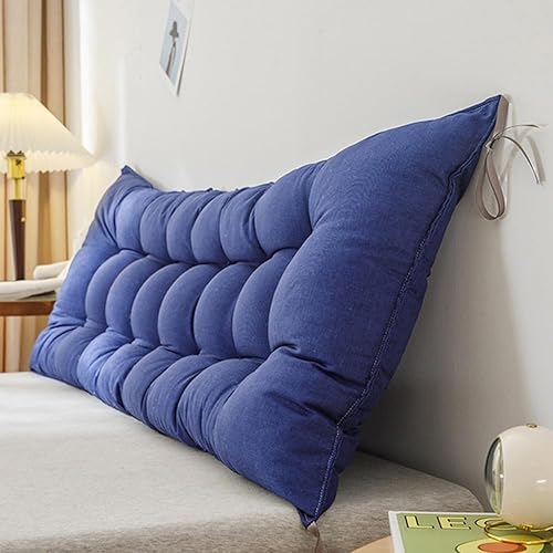 Coussin de Dossier,Coussin de Dossier de Lit Coussin de Lecture pour Canapé,Oreiller de Lecture TêTe de Lit,Coussin Lombaire,Coussin de Lecture,pour Chambre Lit Jour Tatami (Bleu,180*50cm) - Nail Gallerys