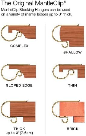 H&D Haute Decor – Pince de cheminée pour chaussette de Noël, Laiton brillant., Lot de 2 - Nail Gallerys