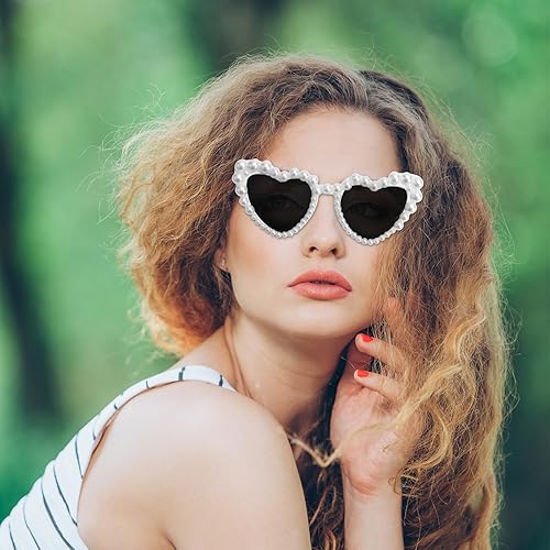 Lunettes Coeur Lunettes de Soleil Vintage Love Heart Lunettes Rétro pour Femmes Hommes Enfants Shopping Voyages Costume de Mariage Accessoires 2 Paires - Nail Gallerys