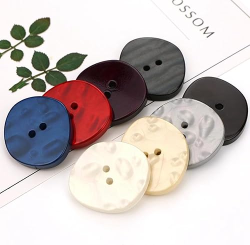 Boutons de manteau en résine irréguliers, Couleur 4, 18mm x 21mm-10 pièces - Nail Gallerys