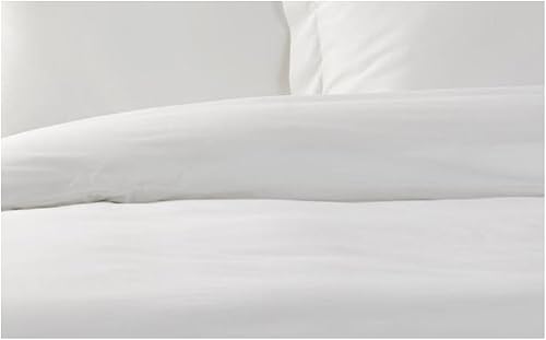 Alpes Blanc Housse de Couette 240x280 Unie Blanche Coton + 2 taies Assorties - Nail Gallerys