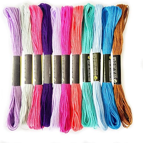 100 Couleurs Fils à Broderie, Fils de Couleur Kit Point de Croix, Artisanat de Broderie Parfait, pour la Torsion D'artisanat de Point de Croix - Nail Gallerys