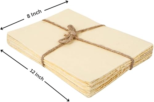 OVERDOSE Deckle Edge Paper – Lot de 50 feuilles de coton faites à la main – Peintures, dessins, lettres, papeterie – Épais 200 g/m² – Taille 20,3 x 15,2 cm - Nail Gallerys