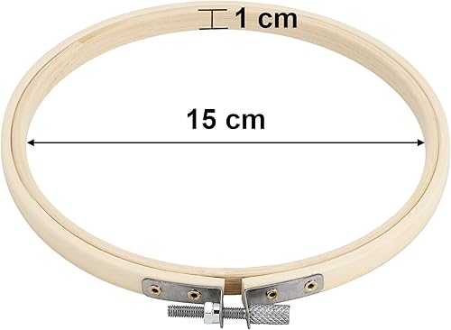 Cercle Broderie Bambou Tambour Broderie 10 Pièces, Anti-Moisissure Conservateur, Point De Croix Circulaire Idéal pour Les Brodeurs Débutants Et Expérimentés (15 cm) - Nail Gallerys