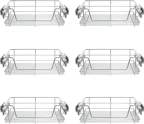 KuKoo Paniers de Cuisine en Acier Rangement pour Placard,Cabinet de 60 cm Largeur Gain d'Espace avec Système Coulissant avec Fermeture Amortie [Pack de 4] KIT Fixations Inclus - Nail Gallerys