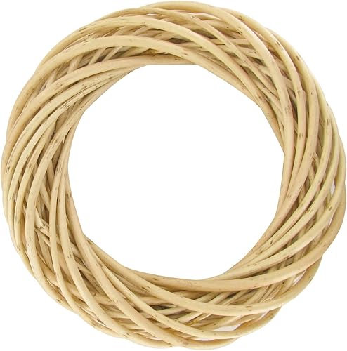 MegaCrea DIY Couronne en Osier Naturel 20 x 4 cm - Nail Gallerys