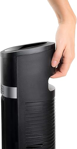 BLACK+DECKER BXEFT50E - Ventilateur colonne 45W, 102 cm, 4 vitesses, oscillant, commande soft touch, minuterie 15h, télécommande, 3 modes, silencieux, poignée, base stable - Nail Gallerys