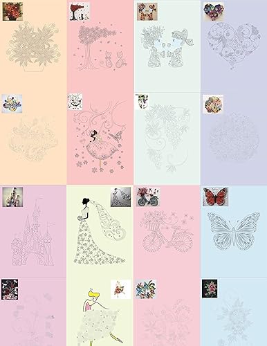 16 différents motifs en papier pour quilling Lot d'accessoires à dessins - Nail Gallerys