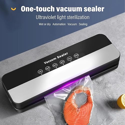 Machine Sous Vide Alimentaire 5 en 1, Appareil Sous Vide Alimentaire avec Mode Sec et Humide, 30 Sacs Sous Vide Inclus, Emballeur Sous Vide la Cuisine et la Conservation,Noir - Nail Gallerys
