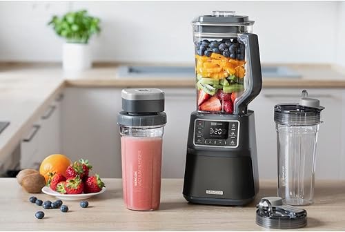 Sencor Super Mélangeur automatique sous vide - Blender Professionnel 1500W Multifonction avec Technologie Nutri Smart, Mélange Multicyclone 8 lames - pour Smoothies, Soupes, Nuts & Plus - Nail Gallerys