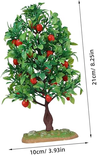 UKCOCO Miniature Pommier Artificiel Décoratif Plastique Modèle Réaliste pour Artisanat Et Décoration Intérieure Arbre Simulé pour Projets DIY - Nail Gallerys