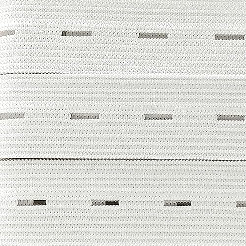 Ruban élastique 4 m avec oeillets, largeur de 25 mm (2 m blanc + 2 m noir), ruban élastique à coudre, ruban à coudre (101332, 25 mm x 4 m) - Nail Gallerys