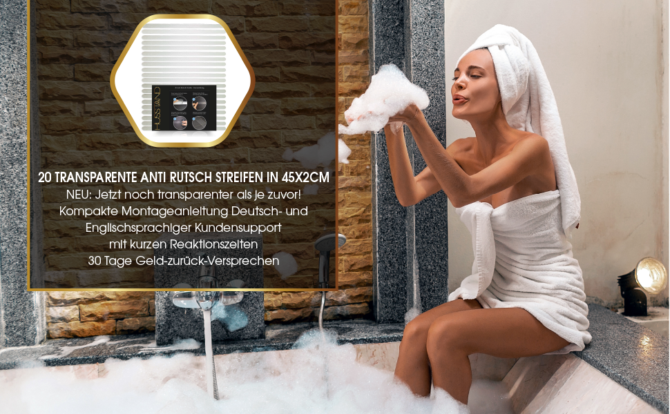 Bandes antidérapantes transparentes.