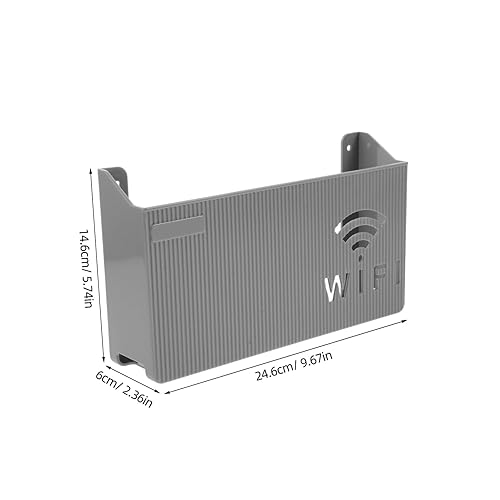 SHINEOFI Boîte de Support Murale pour Routeur Wifi Rangement pour Câbles Appareils Électroniques Installation Facile Design Élégantgris - Nail Gallerys