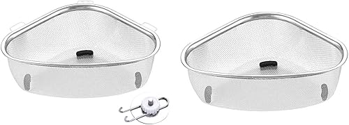 Passoire d'angle pour évier de cuisine, filtre d'évier de cuisine, étagère de vidange, collecteur de nourriture, porte-éponge, organisateur d'évier de cuisine, étagère en acier inoxydable, nettoyage - Nail Gallerys