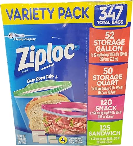 Ziploc Lot de 347 sacs de congelation de differentes tailles - Nail Gallerys
