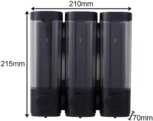 Distributeur de pompe de douche mural 3 en 1 pour salle de bain et salle de bain (3 en 1 noir) - Nail Gallerys