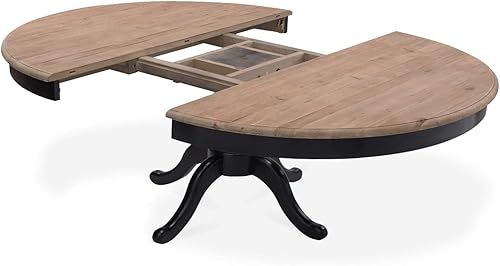 INTENSE DECO Table Ronde Extensible en Bois Massif SIDONIE Bois Naturel - Nail Gallerys