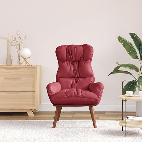 vidaXL Fauteuil Relaxant Rouge Vin en Similicuir - Nail Gallerys