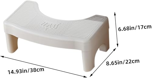 BESTYASH Pouf de Toilette Tabouret de Toilette de Salle de Bain Pied Marcher Squat Tabouret de Caca accroupi Chaise de Toilette Tabouret Pot pour Adultes Chaise de Plastique Blanche - Nail Gallerys