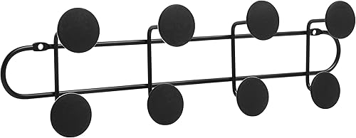Umbra 318248-038 Yook Patère avec 8 Crochets Fixation Dessus de Porte Métal Noir 41,2 x 17 x 8,2 cm - Nail Gallerys
