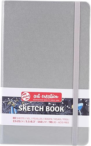 Talens Art Creation Skizzenbuch 80 Blatt, 13 cm x 21 cm, silber glänzend - Nail Gallerys