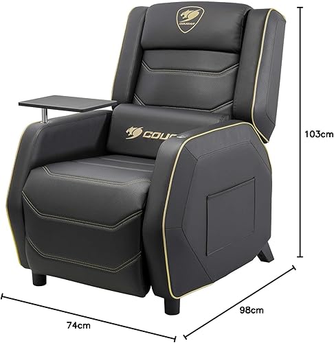 Cougar Gaming | Fauteuil Gaming | Ranger Pro - Réglages personnalisés - Support Lombaire intégré - Rotation à 360 degrés - Revêtement Facile à Nettoyer - Compatibilité Universelle - Nail Gallerys