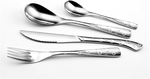 AMEFA - Coffret 24 couverts de table pour 6 personnes - Flocon - Acier inoxydable 18/0, Finition Brillante - Nail Gallerys