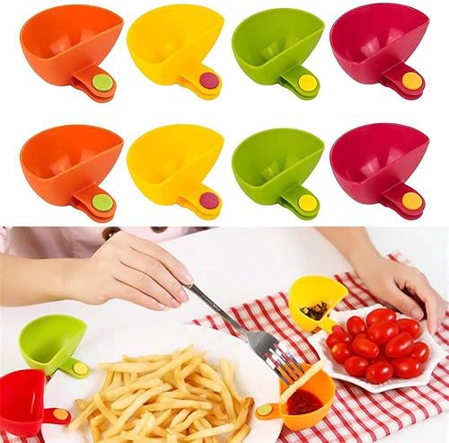 TEEKU Lot de 8 assiettes de cuisine assorties pour tomates, sauces, sucriers, assaisonnements, pour cuisine, salle à manger et bar, autocuiseur pour mise en conserve (multicolore, taille unique) - Nail Gallerys