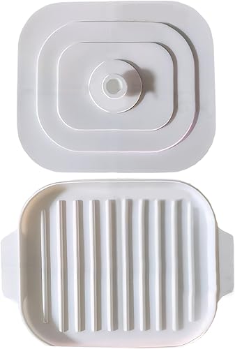 Comebachome Cuiseur à Bacon Micro-Ondes, Gril à Bacon Micro-Ondes de Silicone 11x8,2 Pouces avec Couvercle et poignées, Plateau de Bacon pour la Cuisson au Micro-Ondes - Nail Gallerys