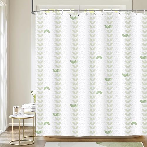 Dazzlewall Rideau de Douche Pois Noir et Blanc 180x180cm, Rideau de Bain Design Géométrique Moderne, Polyester Imperméable Anti-Moisissures avec 12 Crochets - Nail Gallerys