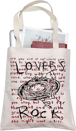 AKTAP Sac fourre-tout inspiré du rock pour fille avec inscription « TV Girl Band Merch » - Nail Gallerys