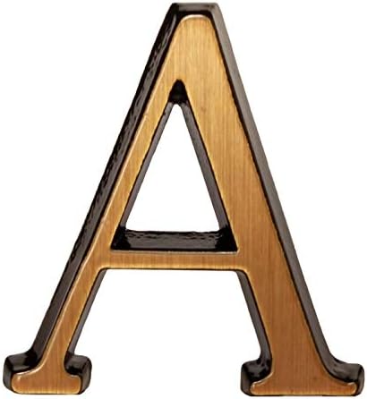 REAL VOTIVA FONDERIE D'ARTE Lettres et Chiffres en Bronze pour Les Pierres tombales ou Les numéros de Maison. Hauteur 5 cm. Modèle Romain. Finition Bronze Poli (Lettre E) - Nail Gallerys