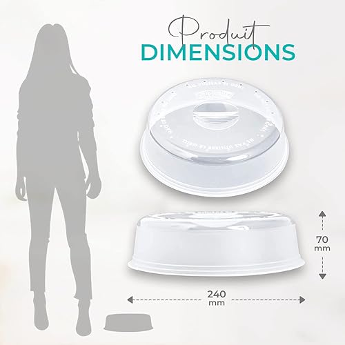Couvercle pour micro-ondes et four avec sortie de vapeur, ustensile de cuisine, parfait pour les petits et grands micro-ondes petits et grands, en plastique 0 % BPA - Nail Gallerys