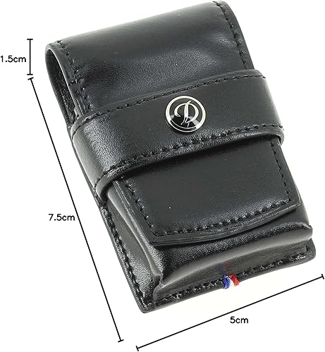 S.T Dupont Line D Étui à briquet en cuir Palladium Noir Taille unique - Nail Gallerys