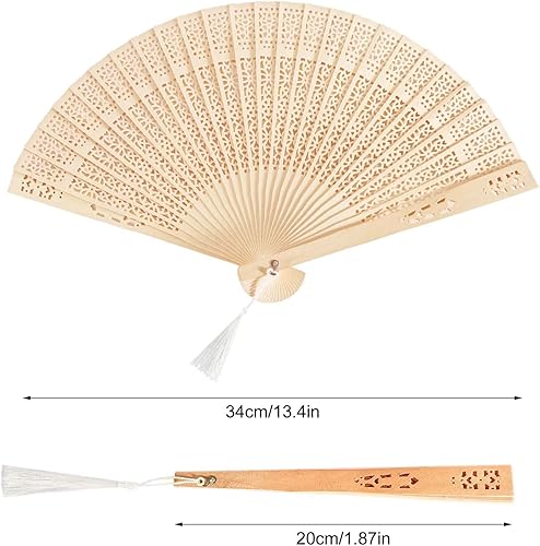 Eventails à Main, 4 Pièces Pliable Ventilateurs Pliants en Bambou Eventail à Main en Tissu Chinois Éventails de Mariage Pliant Ventilateur Éventail Creux Mariage pour Décoration - Nail Gallerys